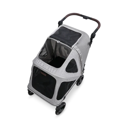 WonderFold Medium Hudson Pet Stroller - Light Gray - PFM-GRY