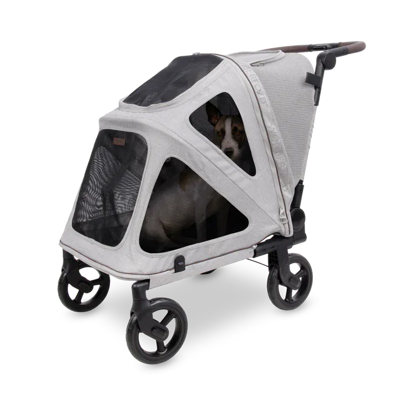 WonderFold Medium Hudson Pet Stroller - Light Gray - PFM-GRY