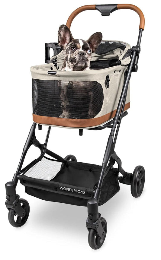 WonderFold P2 Pet Stroller - Sandy Beige - P2-BG