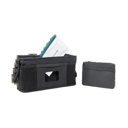 WonderFold black stroller organizer bag with detachable pouch