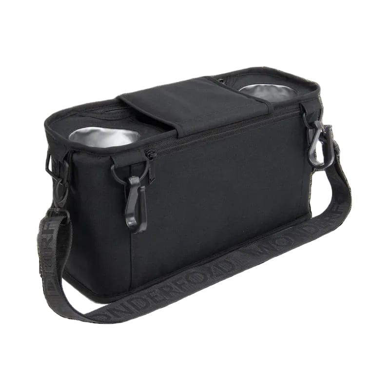 WonderFold Parent Console with 2 Cupholders - Jet Black