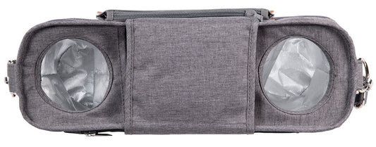 WonderFold Small Parent Console with 2 Insulated Cup Holders - Gray - PC02-GRY