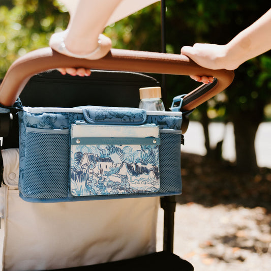 WonderFold Small Parent Console With 2 Insulated Cup Holders - Van Gogh Landscape With Houses - PC02-VGLH