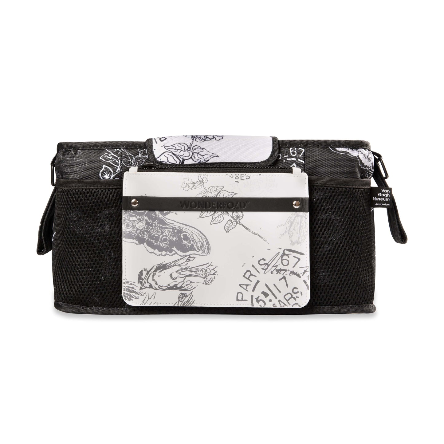 WonderFold Small Parent Console With 2 Insulated Cup Holders - Van Gogh Sketches - PC02-VGSK
