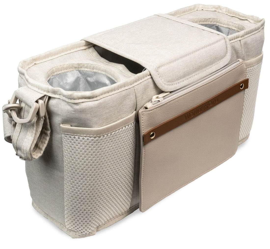 Wonderfold Small Parent Console with Insulated Cup Holders - Beige - PC02-BEIGE