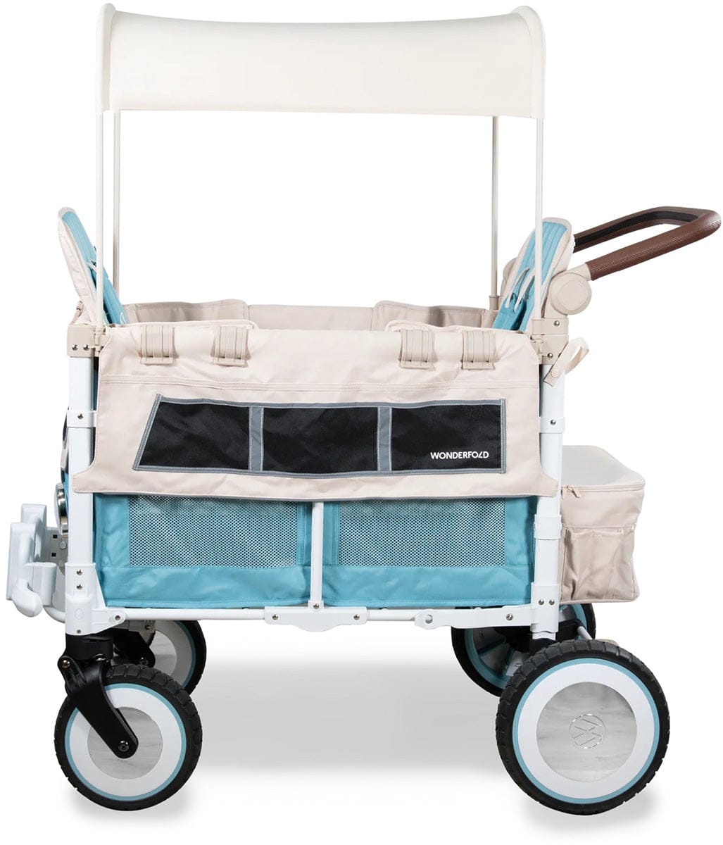 WonderFold VW2 Volkswagon Double (2 Seater) Stroller Wagon - Bondi Blue - VW2-BLU