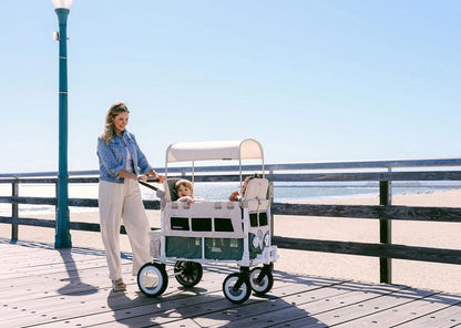 WonderFold VW2 Volkswagon Double (2 Seater) Stroller Wagon - Sage Green - VW2-GN