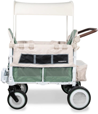 WonderFold VW2 Volkswagon Double (2 Seater) Stroller Wagon - Sage Green - VW2-GN