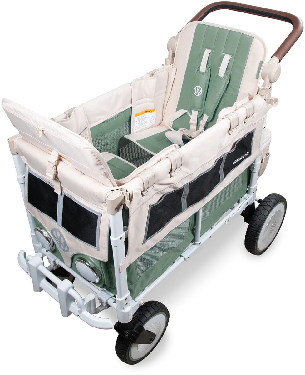WonderFold VW2 Volkswagon Double (2 Seater) Stroller Wagon - Sage Green - VW2-GN