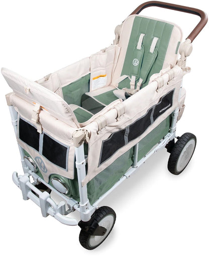 WonderFold VW2 Volkswagon Double (2 Seater) Stroller Wagon - Sage Green - VW2-GN