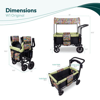 WonderFold W1 Stroller Wagon - Tokidoki Animalini - W1OG-TOKIAN