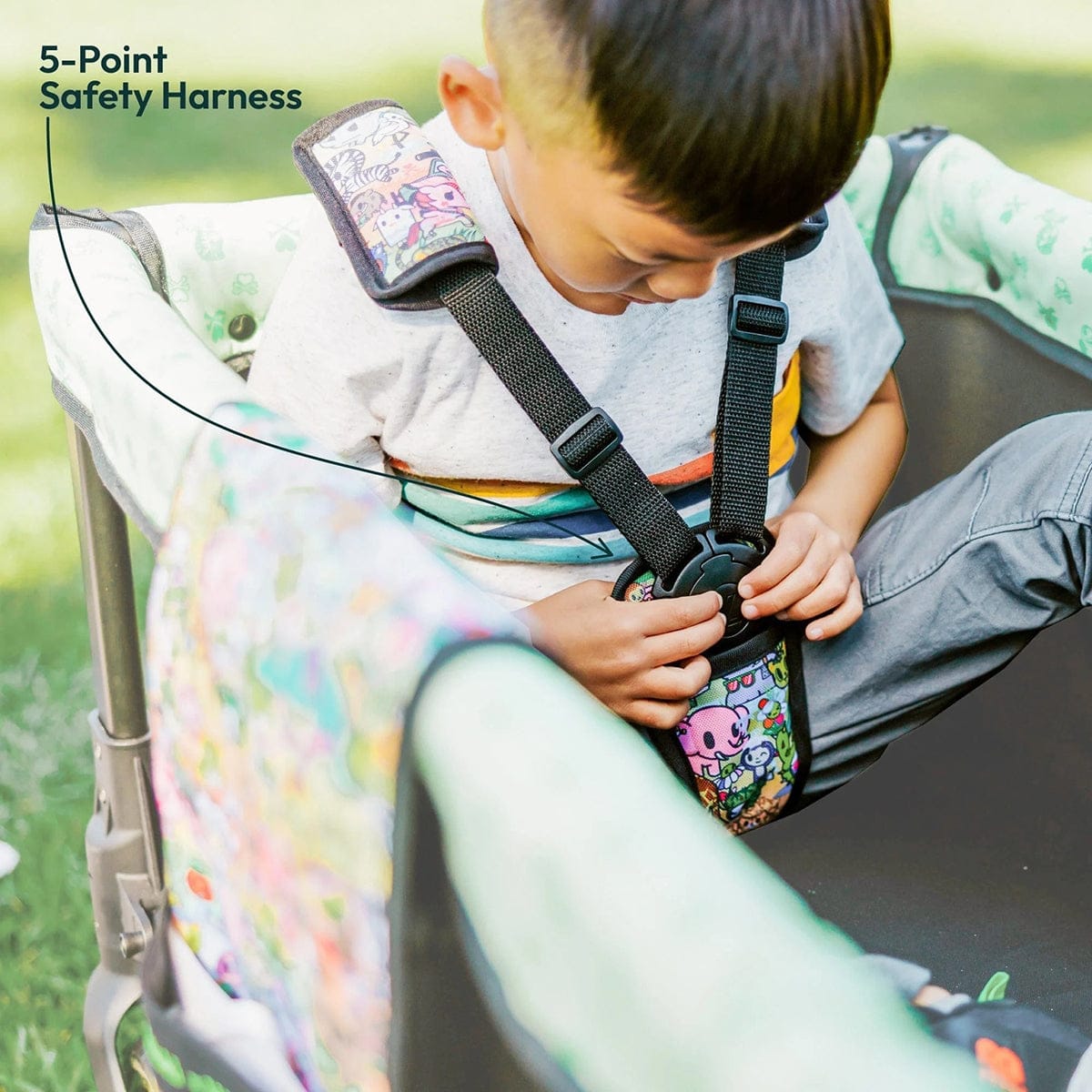 WonderFold W1 Stroller Wagon - Tokidoki Animalini - W1OG-TOKIAN