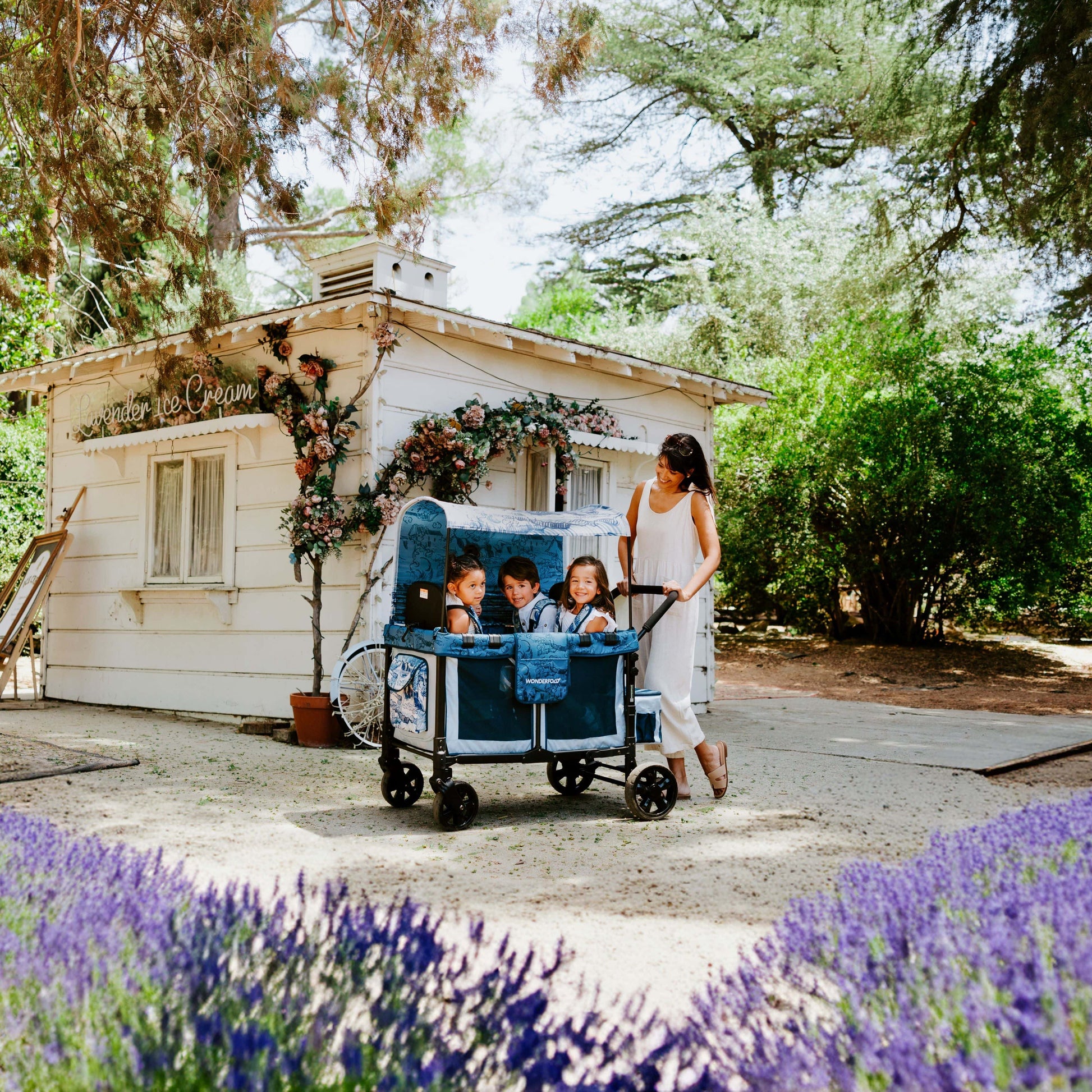 WonderFold W2 Elite/luxe Panoramic Canopy - Van Gogh Landscape With Houses - W2ELCPY-VGLH
