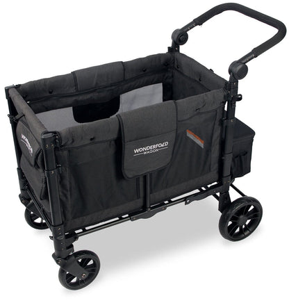 WonderFold W2 Elite Multifunctional Double (2 Seater) Stroller Wagon - Charcoal Gray - W2ELT-GRY