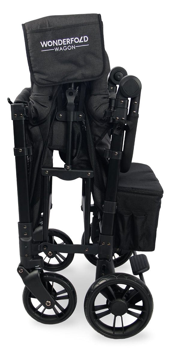 WonderFold W2 Elite Multifunctional Double (2 Seater) Stroller Wagon - Volcanic Black - W2ELT-BLK