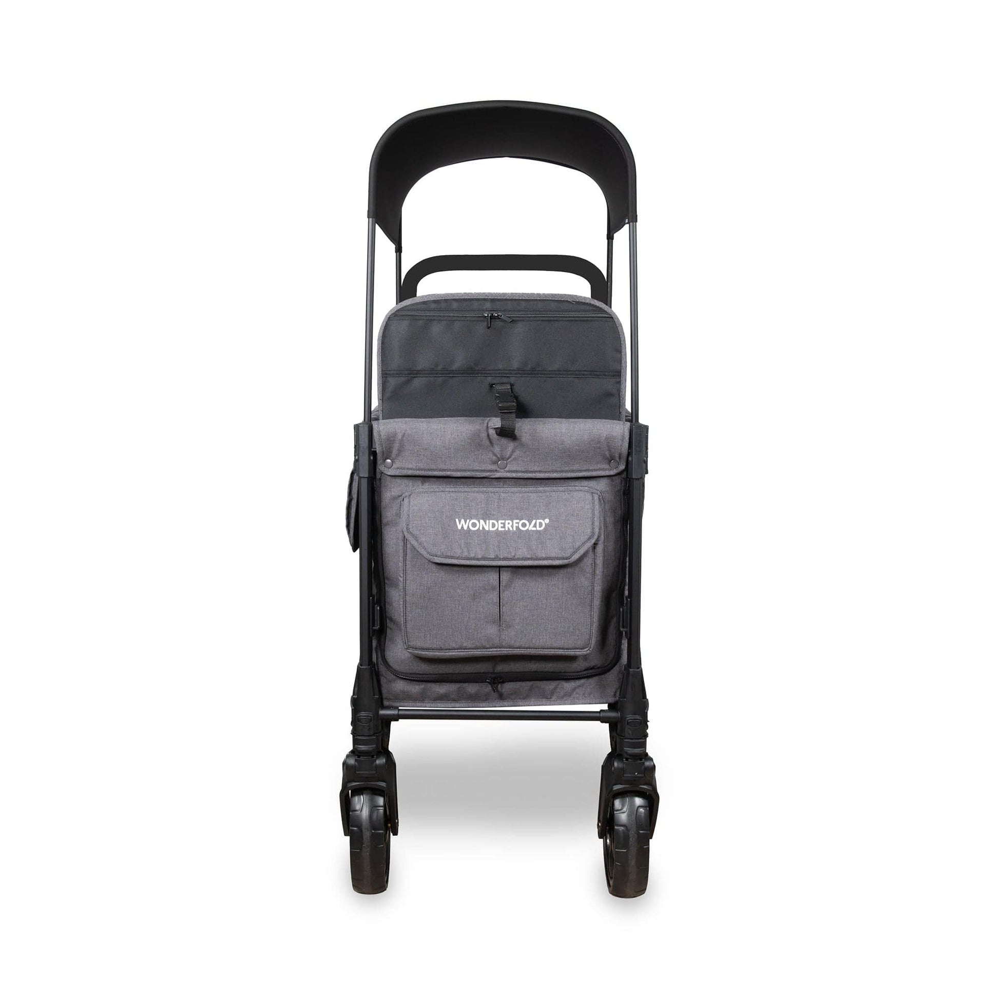 WonderFold W2 Elite Pro (2 Seater) Double Stroller Wagon - Charcoal Gray - W2ELTP-GRY