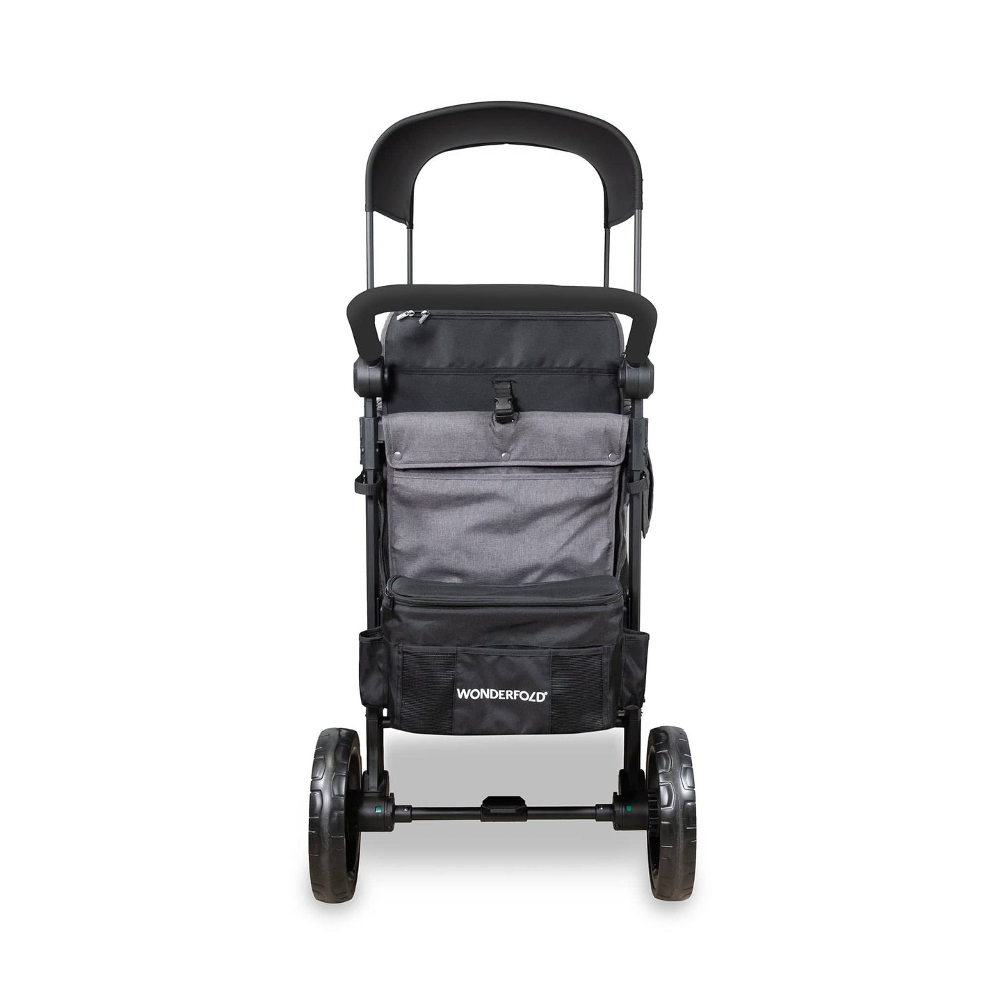 WonderFold W2 Elite Pro (2 Seater) Double Stroller Wagon - Charcoal Gray - W2ELTP-GRY