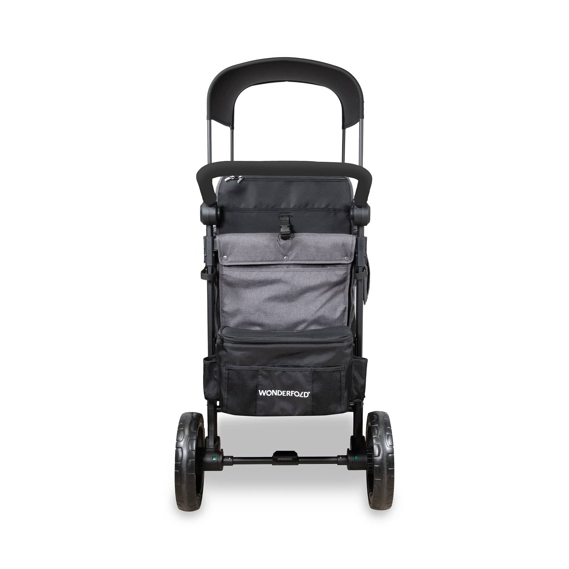 WonderFold W2 Elite Pro (2 Seater) Double Stroller Wagon - Charcoal Gray - W2ELTP-GRY
