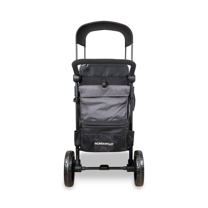 WonderFold W2 Elite Pro (2 Seater) Double Stroller Wagon - Charcoal Gray - W2ELTP-GRY