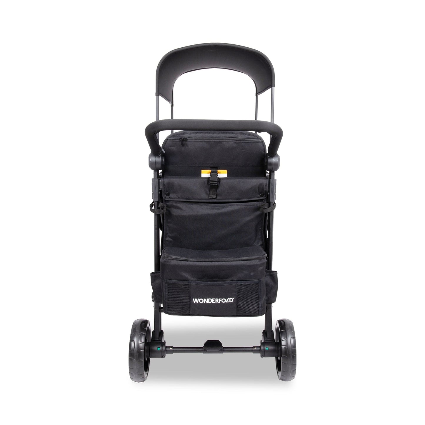 WonderFold W2 Elite Pro (2 Seater) Double Stroller Wagon - Jet Black - W2ELTP-JBLK