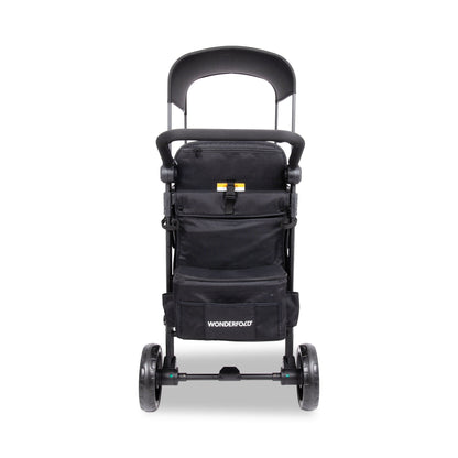 WonderFold W2 Elite Pro (2 Seater) Double Stroller Wagon - Jet Black - W2ELTP-JBLK