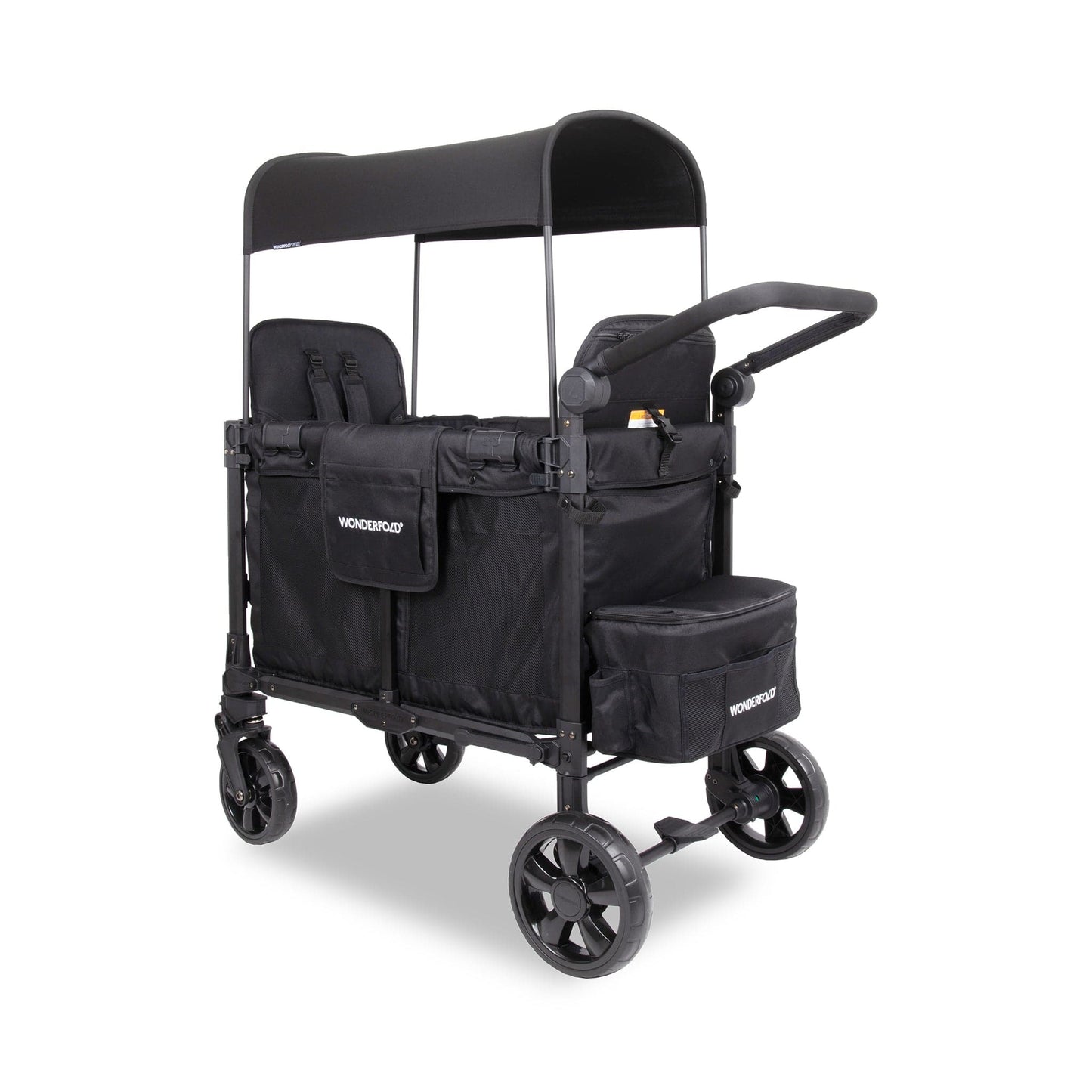 WonderFold W2 Elite Pro (2 Seater) Double Stroller Wagon - Jet Black - W2ELTP-JBLK
