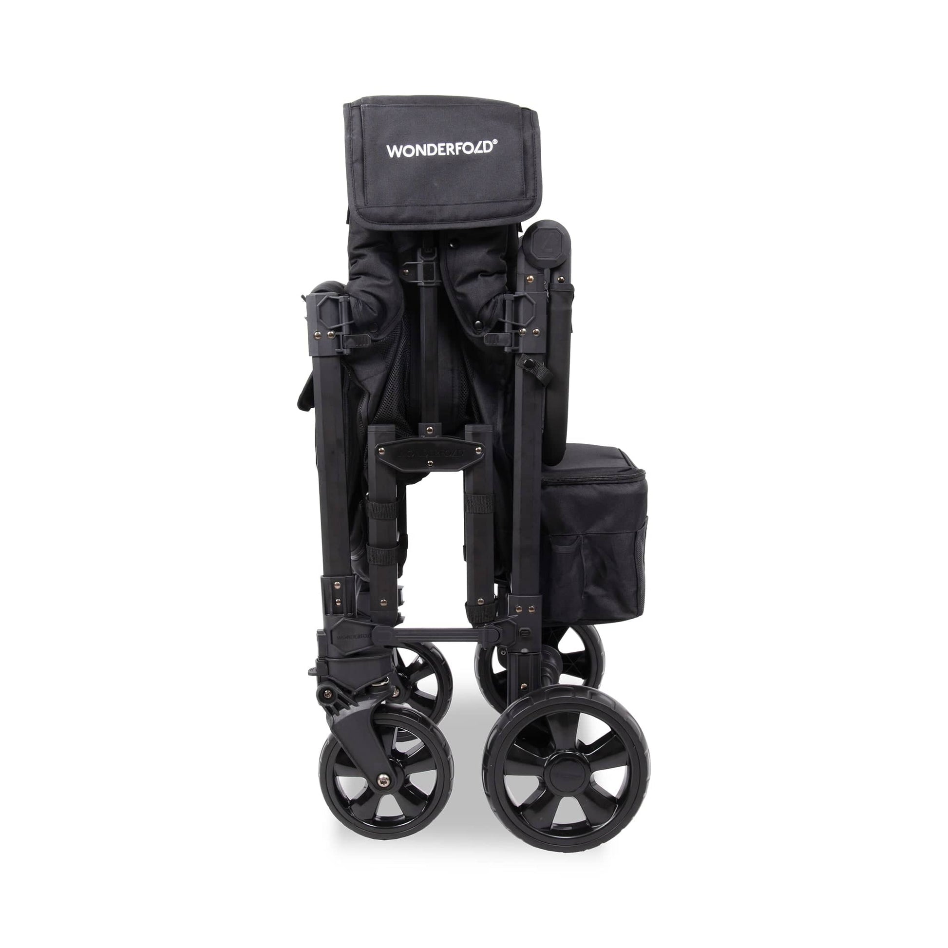 WonderFold W2 Elite Pro (2 Seater) Double Stroller Wagon - Jet Black - W2ELTP-JBLK