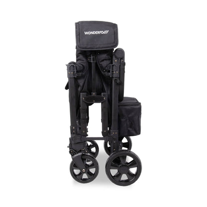 WonderFold W2 Elite Pro (2 Seater) Double Stroller Wagon - Jet Black - W2ELTP-JBLK