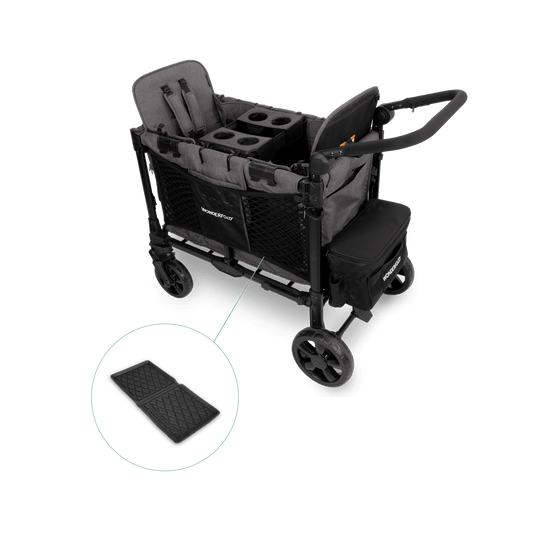 WonderFold W2 Elite Pro (2 Seater) Everyday Stroller Wagon Bundle - Charcoal Gray