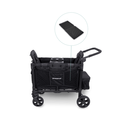 WonderFold W2 Elite Pro (2 Seater) Everyday Stroller Wagon Bundle - Jet Black