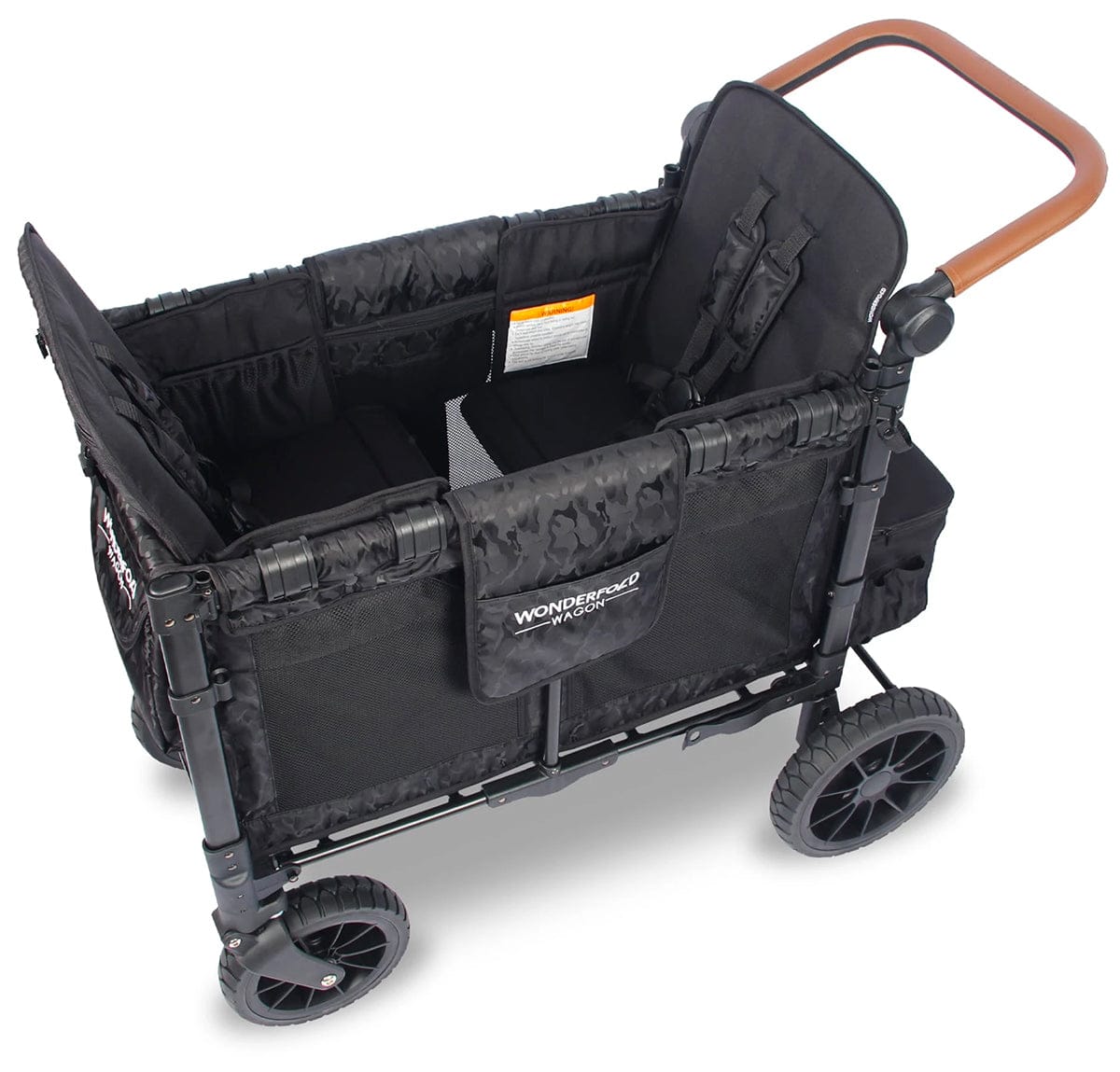 Wonderfold W2 Luxe Multifunctional Double (2 seater) Stroller Wagon - Black Camo - W2-2S-CAMOUFLAGE