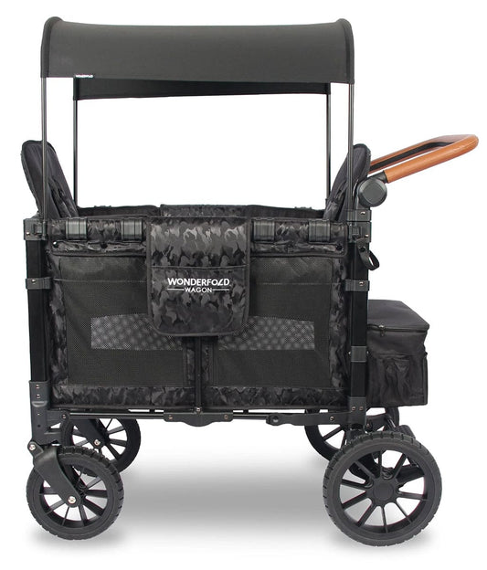 Wonderfold W2 Luxe Multifunctional Double (2 seater) Stroller Wagon - Black Camo - W2-2S-CAMOUFLAGE