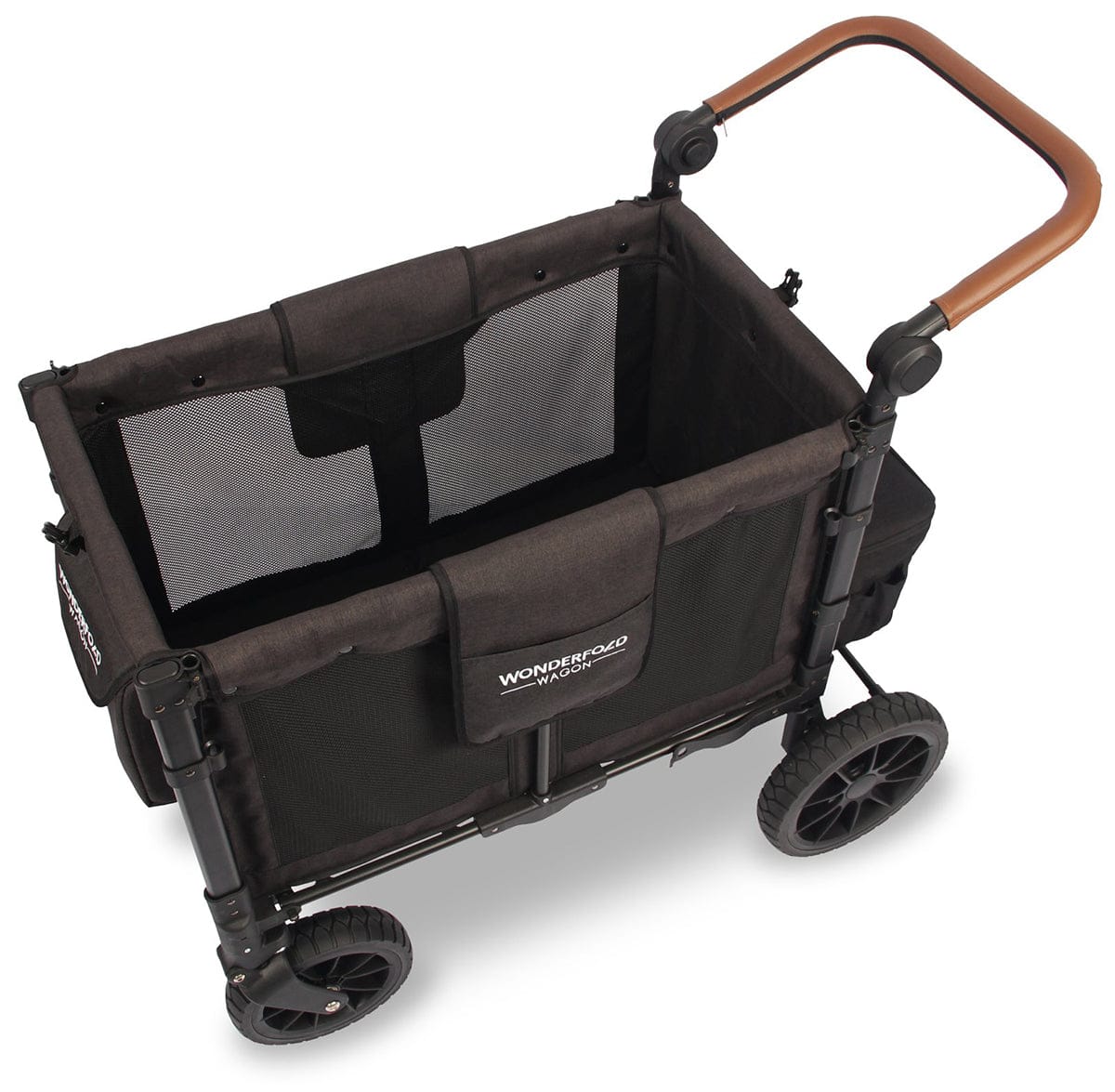 Wonderfold W2 Luxe Multifunctional Double (2 seater) Stroller Wagon - Volcanic Black - W2-S2-BLACK