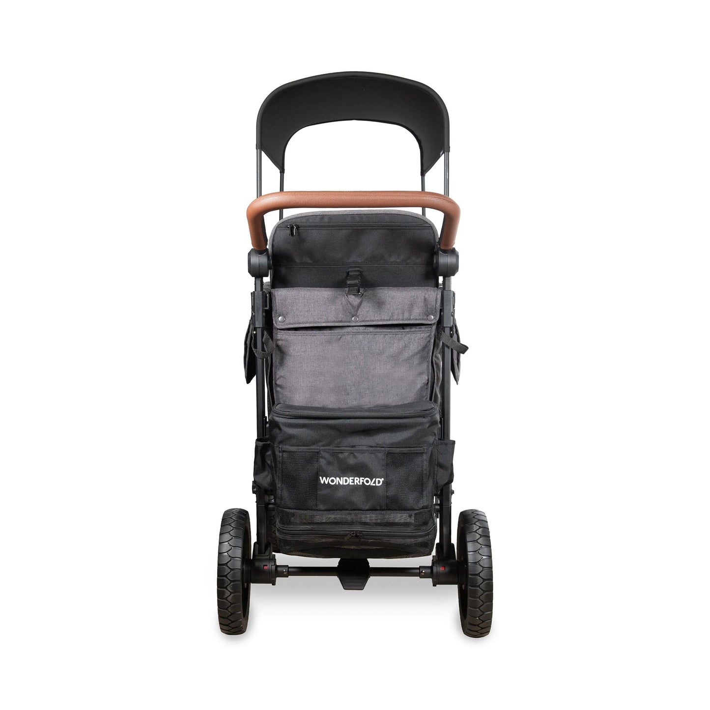 WonderFold W2 Luxe Pro (2 Seater) Double Seater Stroller Wagon - Charcoal Gray - W2LUXP-GRY