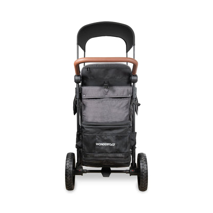 WonderFold W2 Luxe Pro (2 Seater) Double Seater Stroller Wagon - Charcoal Gray - W2LUXP-GRY