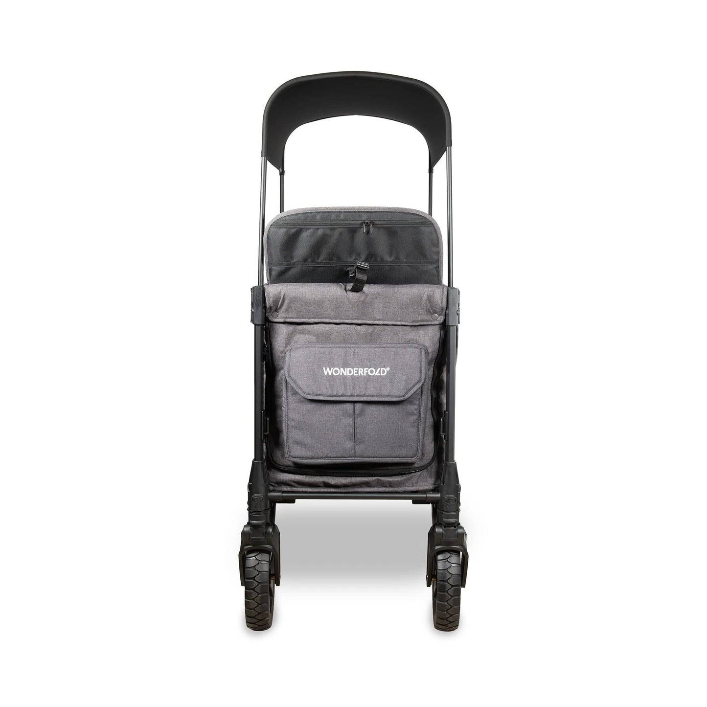 WonderFold W2 Luxe Pro (2 Seater) Double Seater Stroller Wagon - Charcoal Gray - W2LUXP-GRY