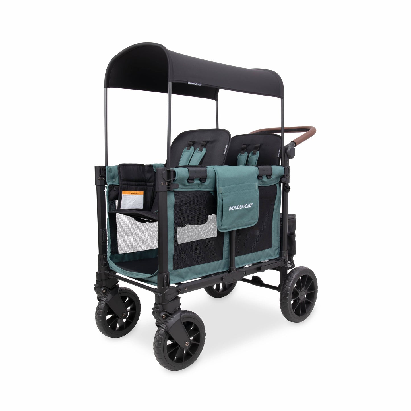 WonderFold W2 Luxe Pro (2 Seater) Double Seater Stroller Wagon - Hunter Green - W2LUXP-HNTGN