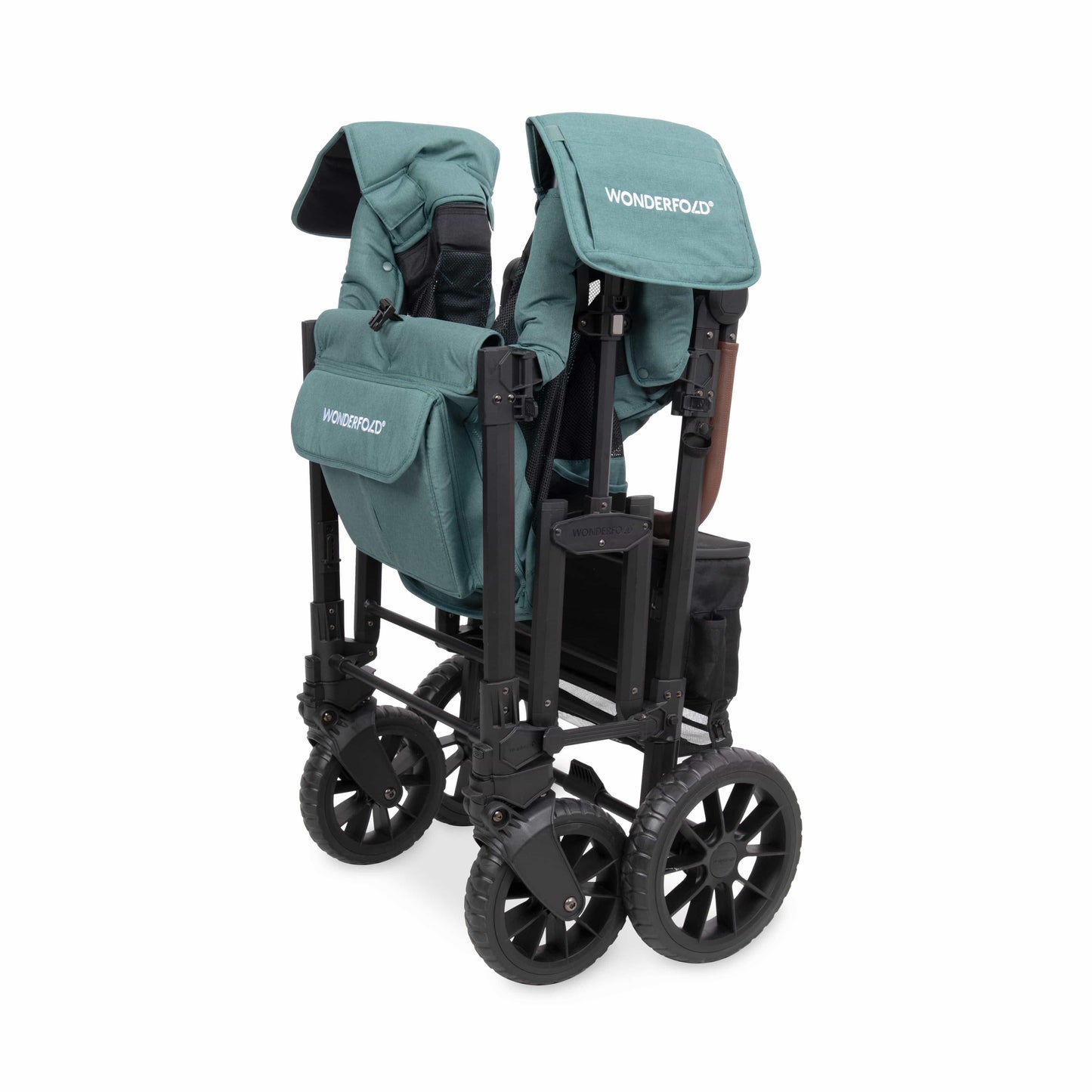 WonderFold W2 Luxe Pro (2 Seater) Double Seater Stroller Wagon - Hunter Green - W2LUXP-HNTGN