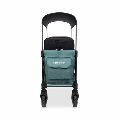 WonderFold W2 Luxe Pro (2 Seater) Double Seater Stroller Wagon - Hunter Green - W2LUXP-HNTGN