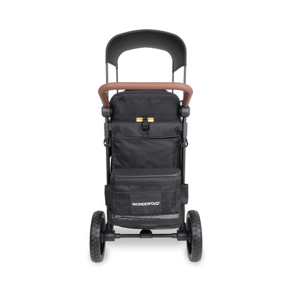 WonderFold W2 Luxe Pro (2 Seater) Double Seater Stroller Wagon - Jet Black - W2LUXP-JBLK