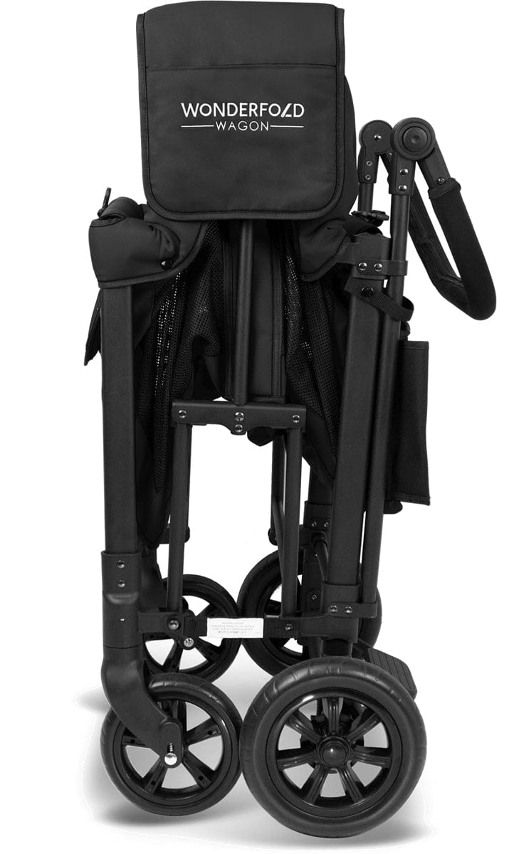 WonderFold W2 Original (2 Seater) Double Stroller Wagon - Black - W2-BLACK