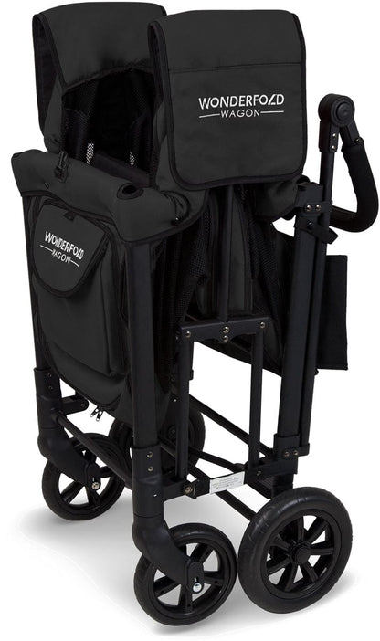WonderFold W2 Original (2 Seater) Double Stroller Wagon - Black - W2-BLACK
