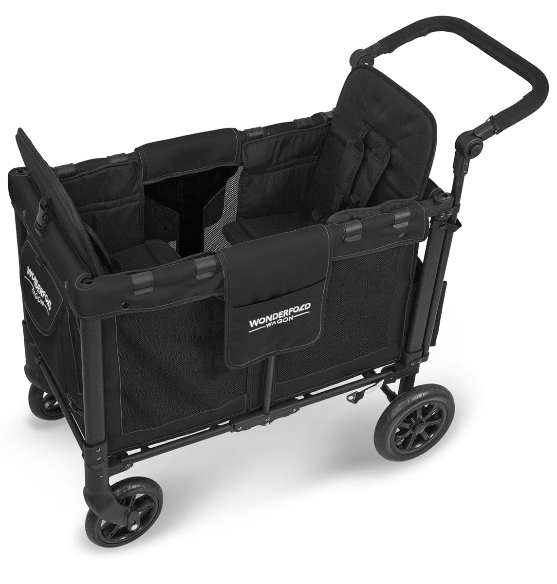 WonderFold W2 Original (2 Seater) Double Stroller Wagon - Black - W2-BLACK
