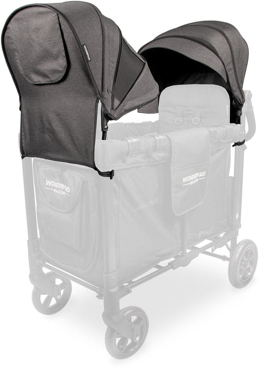 WonderFold W2 Original Retractable Stroller Canopy - 2 Pack - 2-W2RSC