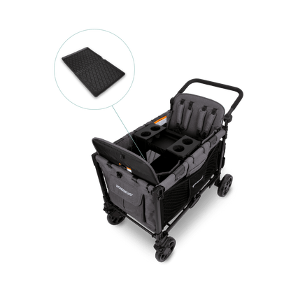 WonderFold W4 Elite Pro (4 Seater) Everyday Stroller Wagon Bundle - Charcoal Gray