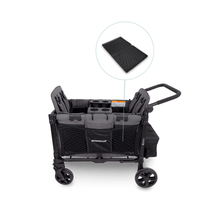 WonderFold W4 Elite Pro (4 Seater) Everyday Stroller Wagon Bundle - Charcoal Gray