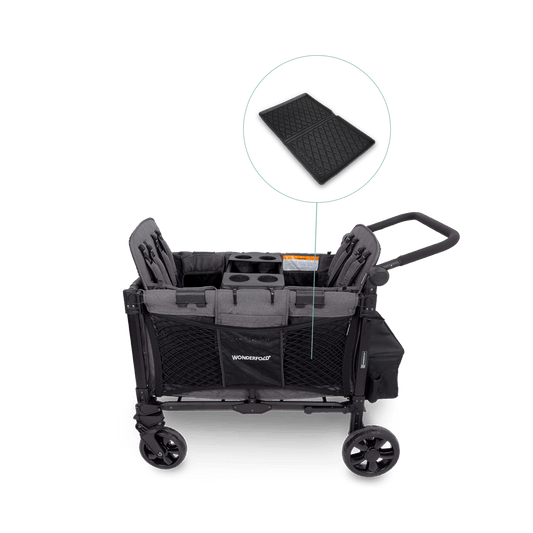 WonderFold W4 Elite Pro (4 Seater) Everyday Stroller Wagon Bundle - Charcoal Gray
