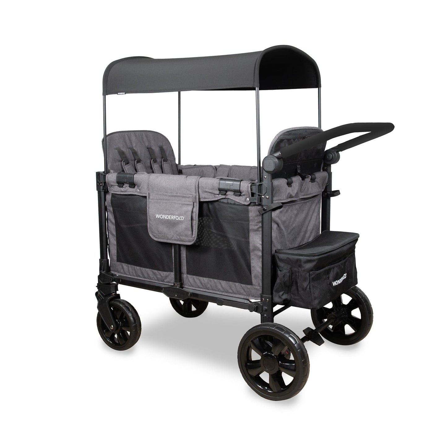 WonderFold W4 Elite Pro (4 Seater) Stroller Wagon - Charcoal Gray - W4ELTP-GRY