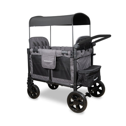 WonderFold W4 Elite Pro (4 Seater) Stroller Wagon - Charcoal Gray - W4ELTP-GRY