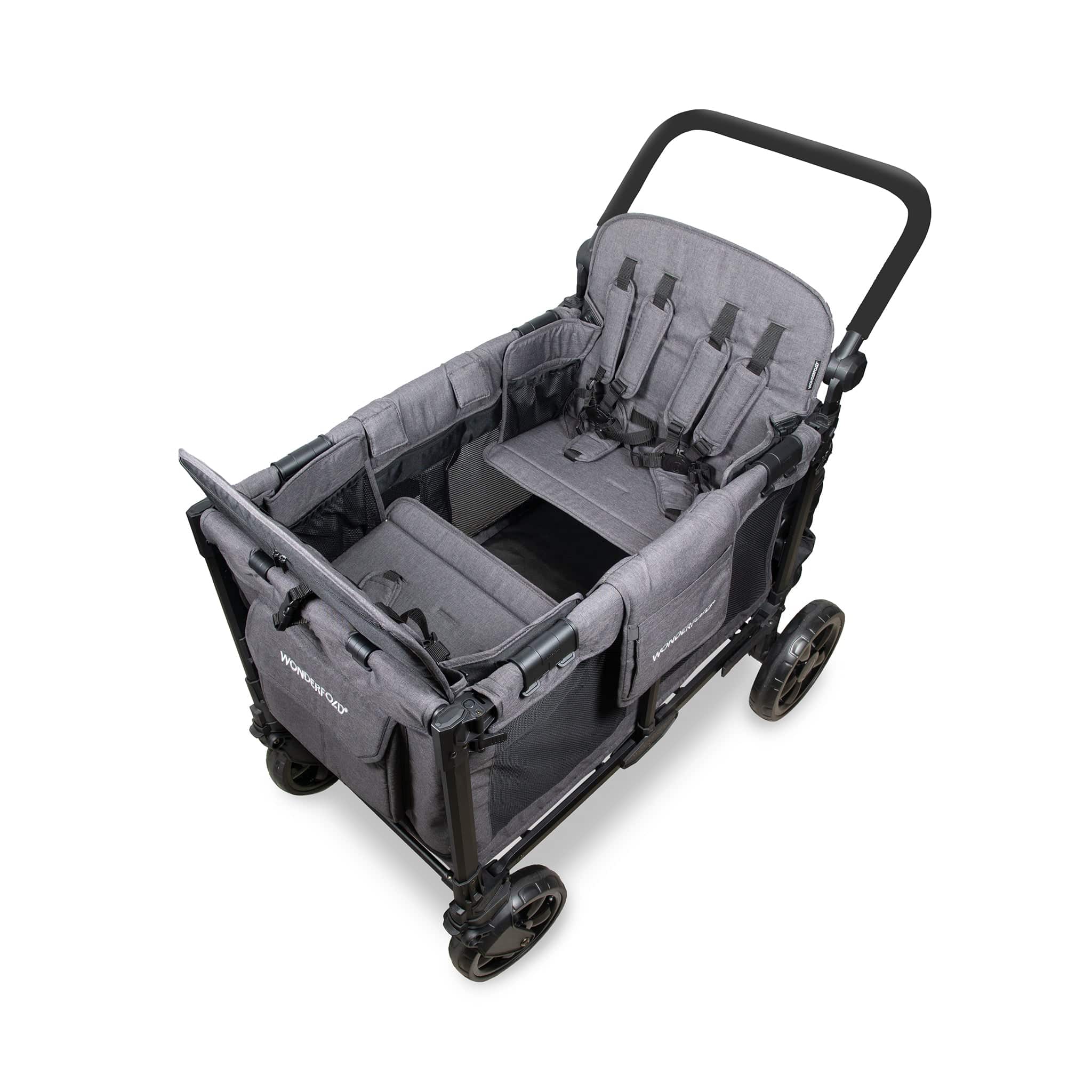 WonderFold W4 Elite Pro (4 Seater) Stroller Wagon - Charcoal Gray